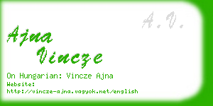 ajna vincze business card